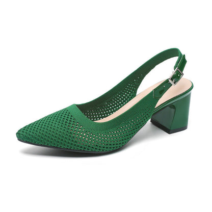 Pomeline | Women’s Orthopedic Woven Pointed Toe Slingback Heels