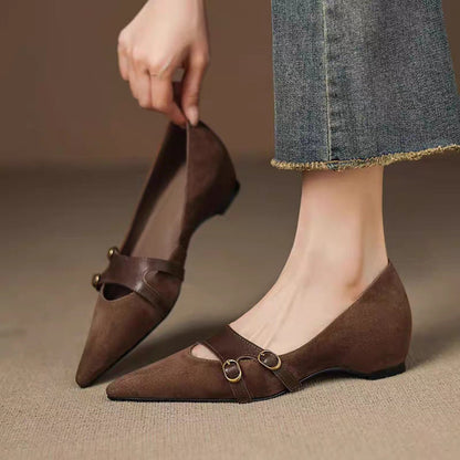 OrthoCare Vintage Pointed Flats - Supportive Design