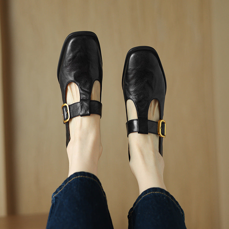 OrthoCare Mary Jane Pumps - Retro Square Toe Comfort