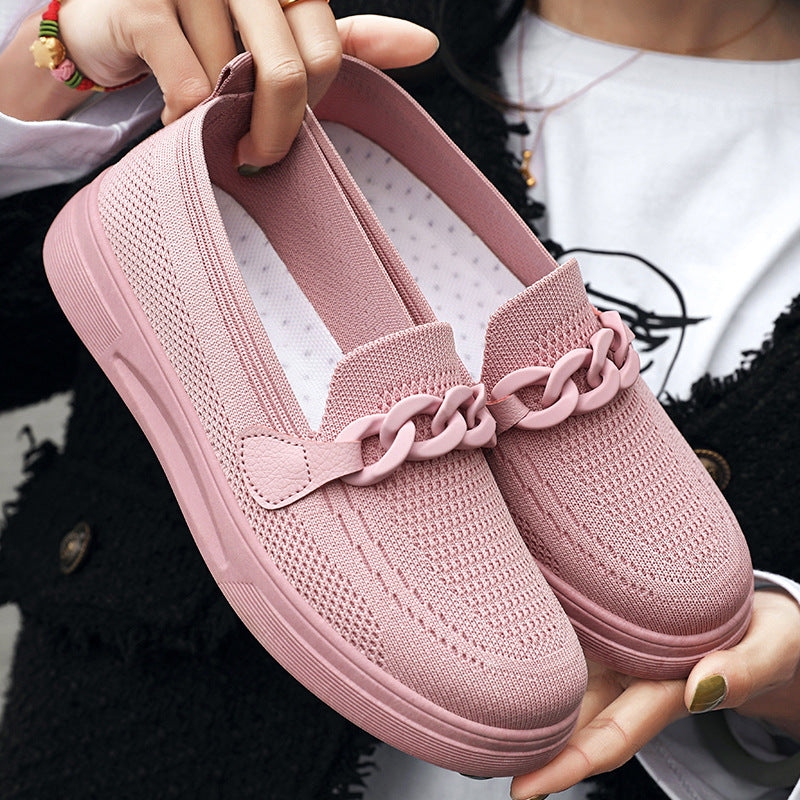 OrthoCare Chain Flats - Slip-On Comfort Shoes