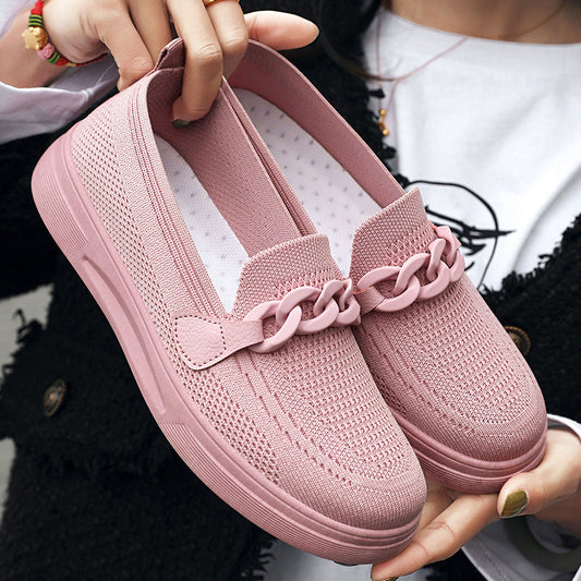 OrthoCare Chain Flats - Slip-On Comfort Shoes