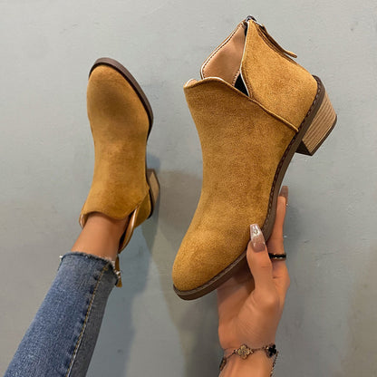 OrthoCare Plus Size Pointed Ankle Boots - Comfort