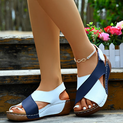 Francesca | Orthopedic Women’s Color Block Open-Toe Slingback Sandals