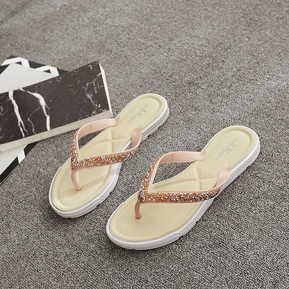 Briony | Women’s Orthopedic Rhinestone Comfort Flip Flop Sandals