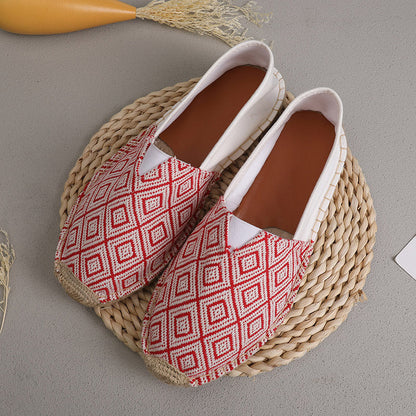 OrthoCare Men and Women’s Espadrille Slip-On Flats – Breathable Casual Summer Shoes
