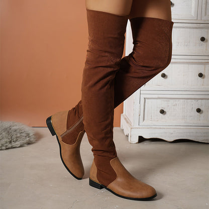 OrthoCare Over-the-Knee Suede Boots - Low Heel