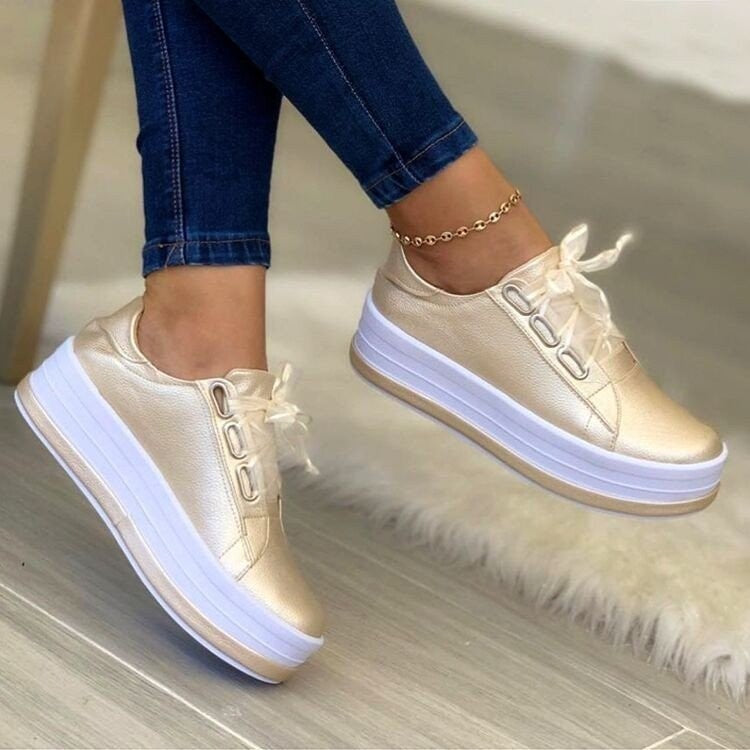 OrthoCare Flat Sneakers With Ribbon - Unique Style And Comfort