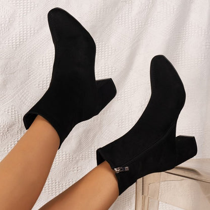 OrthoCare Suede Stretch Boots - Pointed Toe Comfort