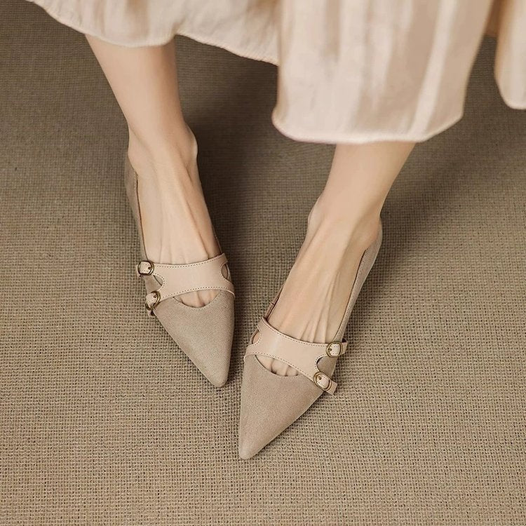 OrthoCare Vintage Pointed Flats - Supportive Design
