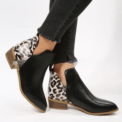 OrthoCare Low Heel Martin Boots - Side Zipper