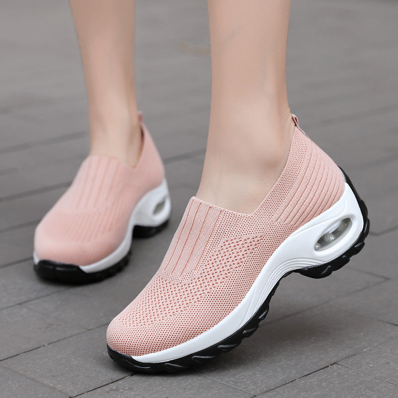 OrthoCare Women’s Air Cushion Slip-On Sneakers – Lightweight Support Walking Shoes