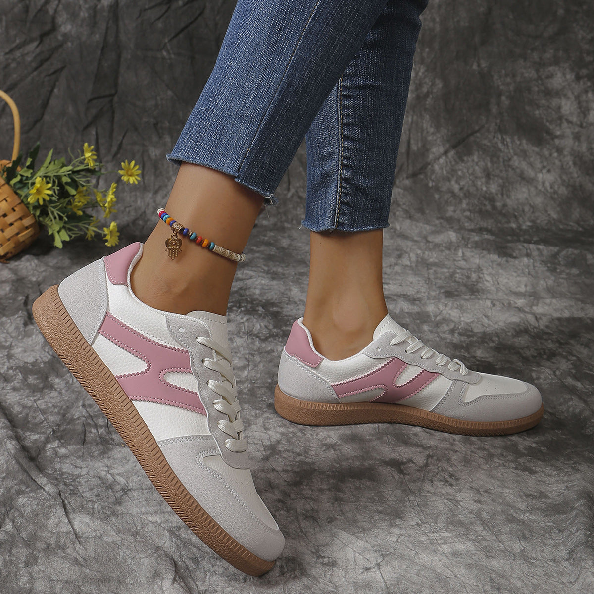 OrthoCare Unique Colorblock Flat Shoes  -