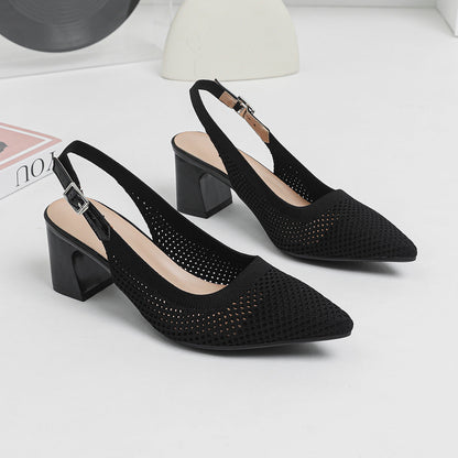 Pomeline | Women’s Orthopedic Woven Pointed Toe Slingback Heels
