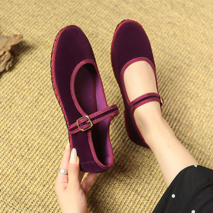 Mazelle | Women’s Orthopedic Velvet Mary Jane Flats