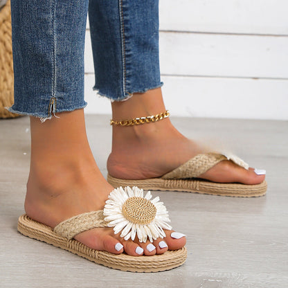 Umeira | Women’s Orthopedic Sunflower Espadrille Slide Sandals