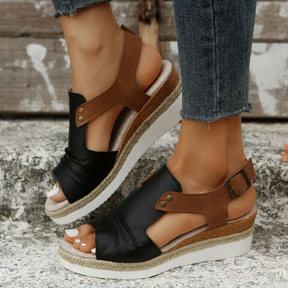 Vionette | Women’s Orthopedic Cutout Wedge Comfort Sandals