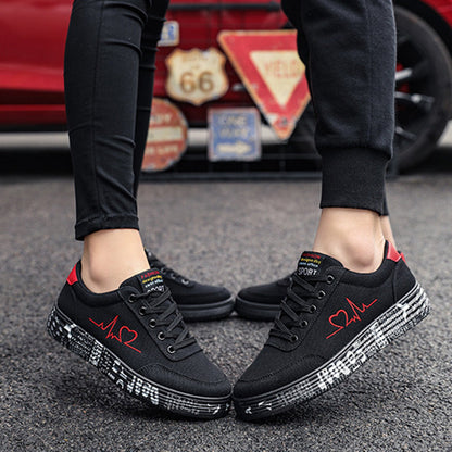OrthoCare Love Print Canvas Shoes For Couples - Unique And Trendy