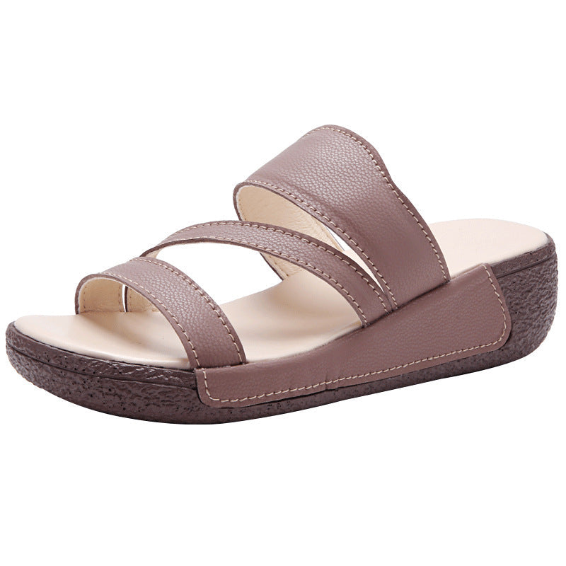Delyra | Women’s Orthopedic Cross Strap Comfort Slide Sandals