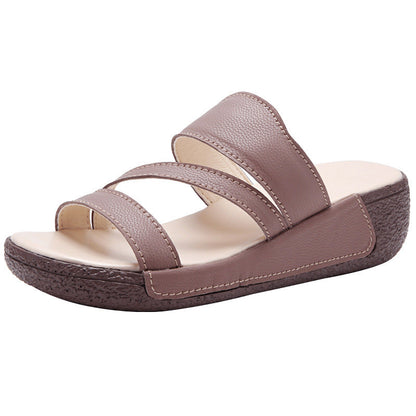 Delyra | Women’s Orthopedic Cross Strap Comfort Slide Sandals