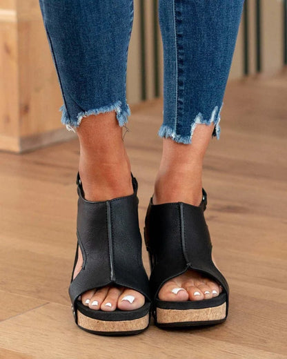 Blake | Orthopedic Open-Toe Wedge Sandals – Zipper Design Comfort