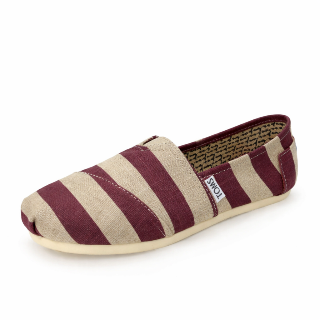 Orthopedic Casual Canvas Slip-On Shoes – Lightweight Breathable Everyday Flats