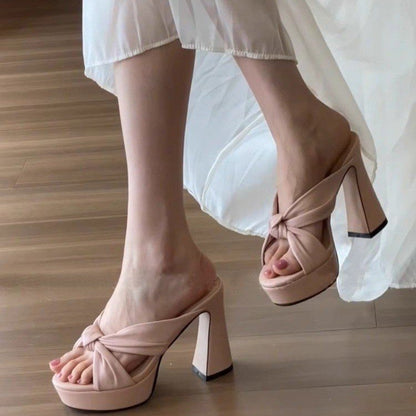 Benicia | Women’s Orthopedic Platform Knot Heel Sandals