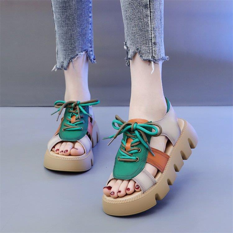 Valencia | Women’s Orthopedic Lace-Up Platform Sport Sandals