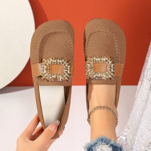 OrthoCare | Crystal Buckle Slip-On Loafers