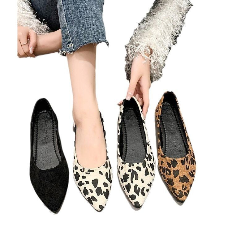 OrthoCare Leopard Flats - Pointed Toe Comfort