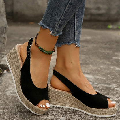 Desolina | Women’s Orthopedic Espadrille Wedge Slingback Sandals