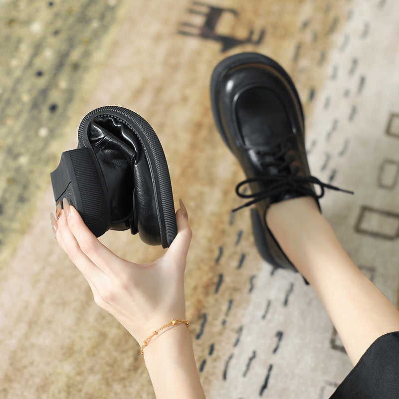 OrthoCare Leather Lace-Up Shoes, British Style