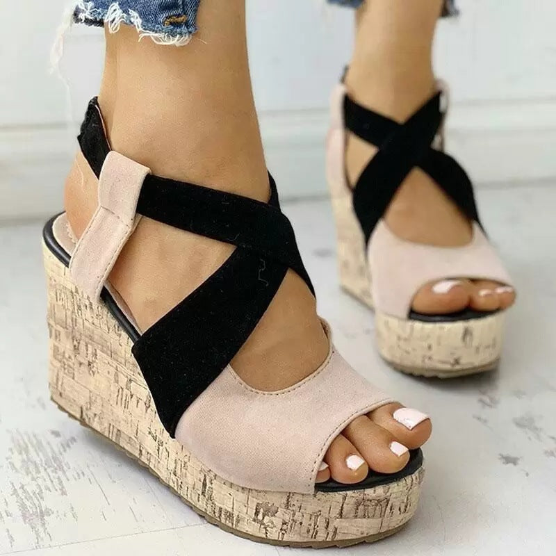 Zelina | Women’s Orthopedic Colorblock Espadrille Wedge Sandals