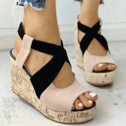 Zelina | Women’s Orthopedic Colorblock Espadrille Wedge Sandals