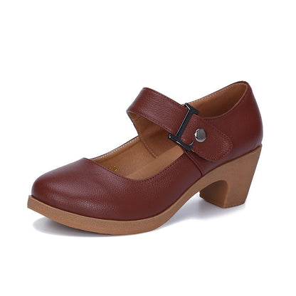 OrthoCare | Vintage Mary Jane Block Heel Pumps