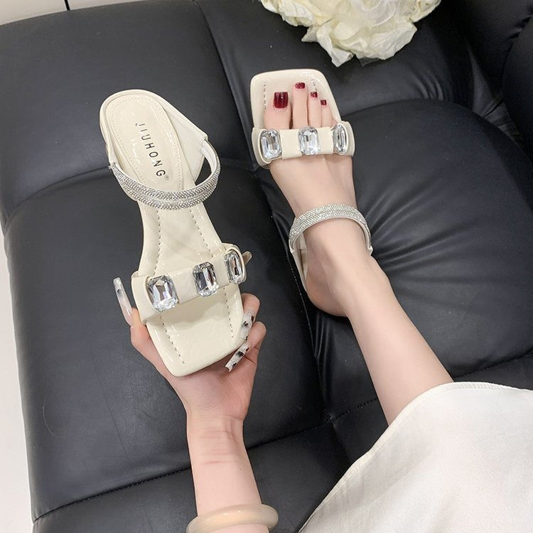 OrthoCare | Studded Strap Platform Slide Sandals