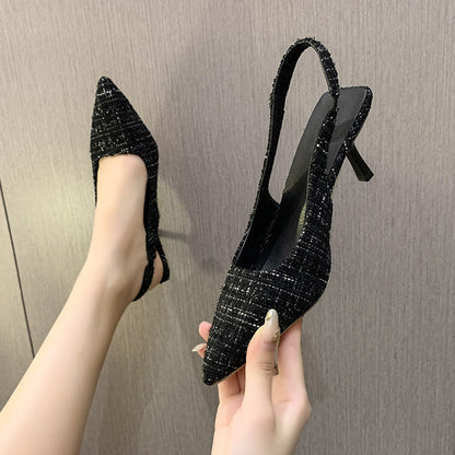 Tinsley | Women’s Orthopedic Woven Pointed Toe Slingback Heels