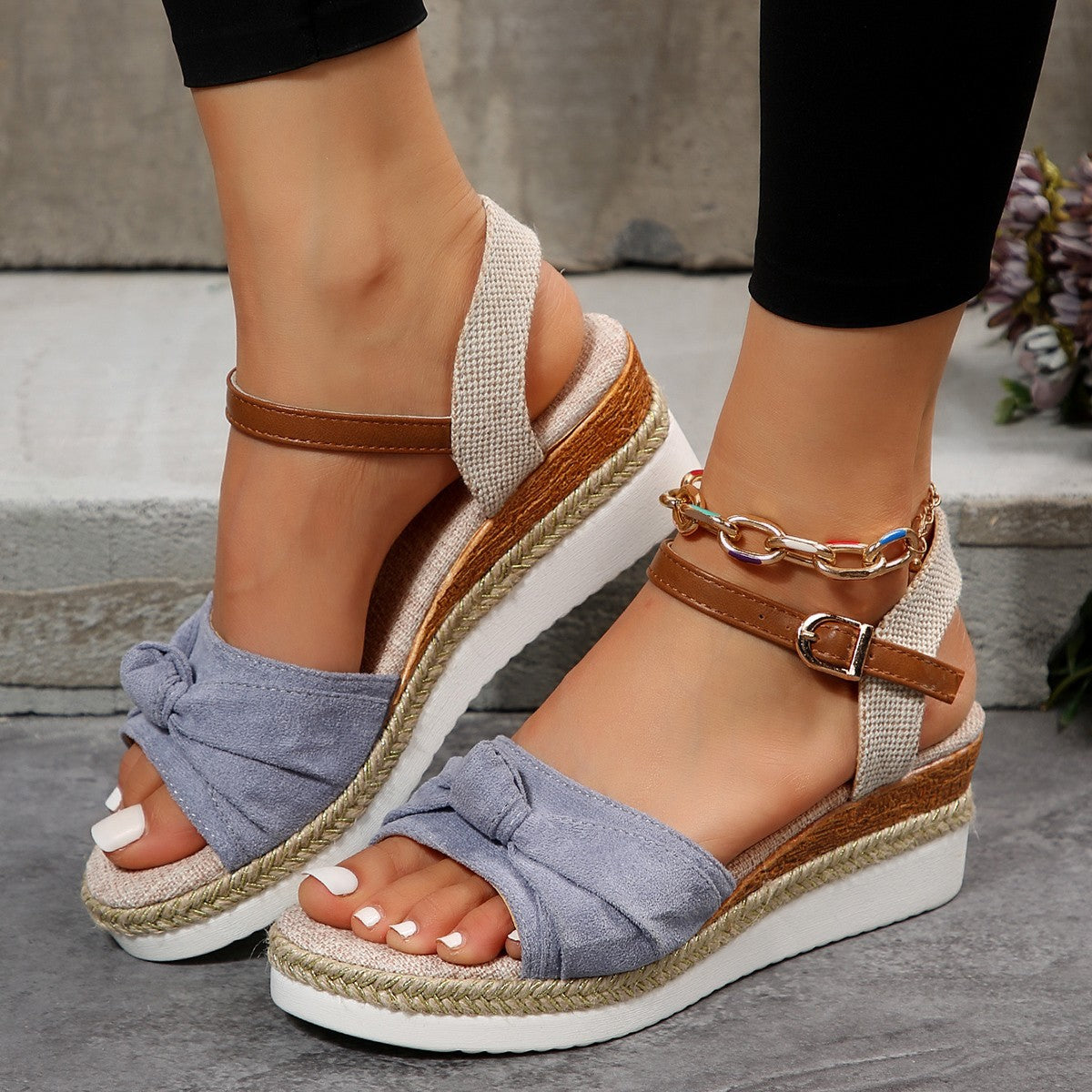 OrthoCare Chunky Sandals With A Bow - Unique Summer Fashion