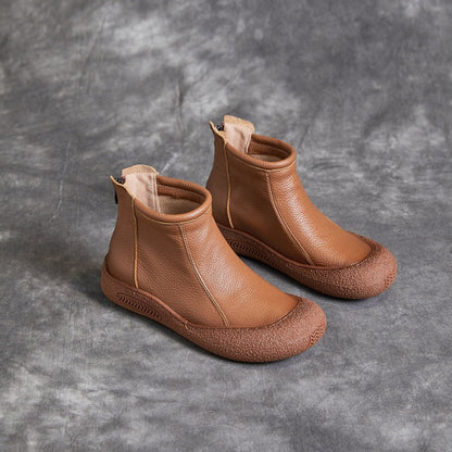 OrthoCare Cowhide Ankle Boots - Supportive Comfort