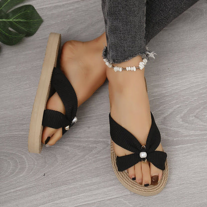 Quinette | Women’s Orthopedic Bow Knot Platform Slide Sandals
