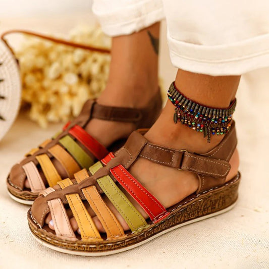 Velora | Women’s Orthopedic Bohemian Colorblock Fisherman Sandals