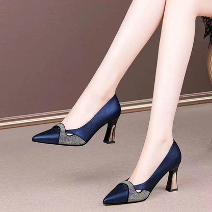 OrthoCare Elegant Chunky Heel Pumps  -