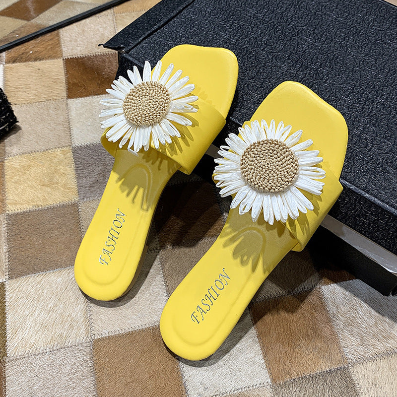 Ravena | Women’s Orthopedic Daisy Accent Comfort Slide Sandals