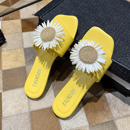 Ravena | Women’s Orthopedic Daisy Accent Comfort Slide Sandals