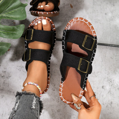 Izara | Women’s Orthopedic Double Buckle Comfort Sandals