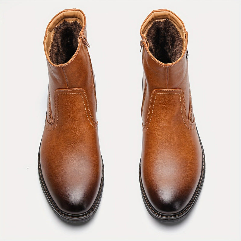 Daphne | Orthopedic Fur-Lined Leather Ankle Winter Boots