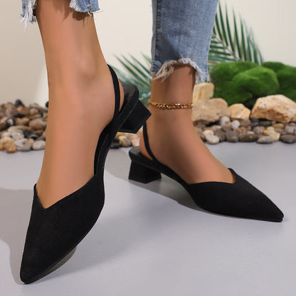 OrthoCare Chic Slingback Heels – Elegant Pointed Toe Comfort Pumps