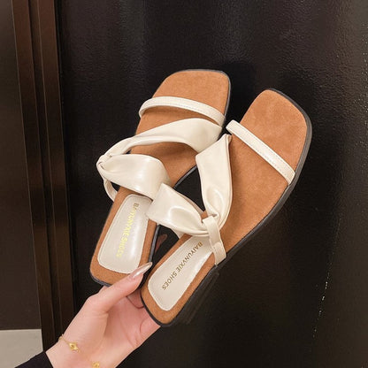 OrthoCare | Cross Strap Cork Footbed Slide Sandals