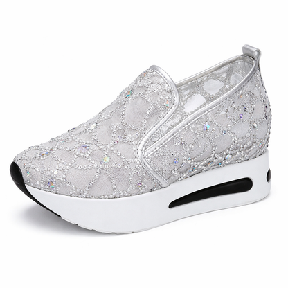 Orthopedic Lace Platform Slip-On Shoes – Breathable Elegant Comfort Sneakers