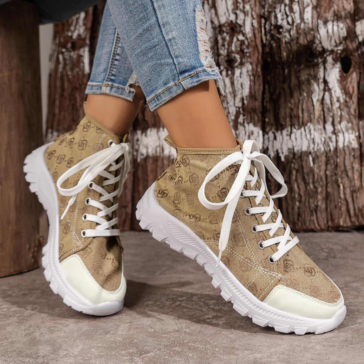 Rose | Orthopedic Casual Lace-Up Ankle Sneakers