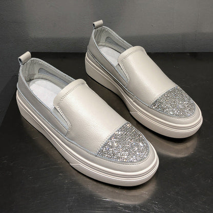 OrthoCare | Platform Slip-On Loafers with Glitter Toe